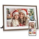 Frameo 10.1" WiFi Digital Picture Frame, Smart Cloud Electronic Photo Frame with 32GB Memory 1280x800 HD IPS Touch Screen Slideshow Auto-Rotate Wall Mounted, Share Photos/Videos from Phone Remotely