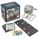 Royal Bingo Supplies Deluxe Bingo Game + Free Expansion Set 50 Premium Cards, 300 Vibrant Chips, 75 Calling Balls, 6” Bingo Cage - Premium Bingo Set for Large Groups and Parties