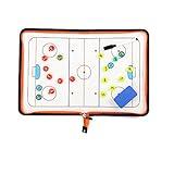 Wrzbest Ice Hockey Coaching Board Strategy Tactics Clipboard Coach's Game Match Training Plan Accesories - Zipper Closure with Player Markers