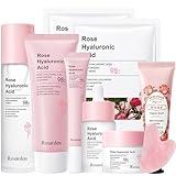 LAIKME Rose Facial Skin Care Sets & Kits, 8Pcs Hyaluronic Acid Face Care Set, Improve Rough Dry Skin, Fade Fine Lines, Restore Skin Elasticity, Rose Extract Skincare Routine Set for Women Girl1