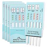 Easy@Home Multi-Drug Screen Test: Testing Amphetamine Oxazepam Cocaine Morphine Cannabinoids Home Urine Drug Testing Kits - #EDOAP-754 (5 Pack)