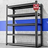 Garage Shelving,Thickened 72"*35.4"*15.7"Garage Storage Shelves Heavy Duty Shelving Units and Storage,Adjustable 5 Tier Metal Shelving Storage for Garage Rack Shelf Industrial Shelving for Basement