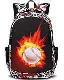 School Backpack for Boys Baseball Bookbag for Kids Ages 6-8 8-10 Large Elementary Primary School Back Pack for Children 1st 2nd 3rd Grade Back to School Essentials Mochilas para Niños de 6 8 10 Años
