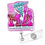 MA CMA Badge Reel for Medical Assistant & Certified Medical Assistant; Nurse, Nurses, Nursing Assistant ID Lanyard Retractable Holder Medical Assistant Accessories Gifts Essentials Supplies for Work