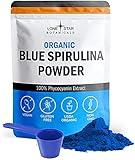 Organic Blue Spirulina Powder - 100% Pure Superfood, Blue-Green Algae, No Fishy Smell, Natural Food Coloring for Smoothies & Protein Drinks - Non GMO, Gluten-Free, Vegan + USDA Certified, 30 Servings