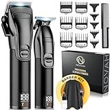 Novah® Professional Hair Clippers for Men, Professional Barber Clippers and Trimmer Set, Mens Cordless Hair Clippers for Barbers Haircut Kit Fade