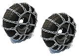 The ROP Shop 2 Link TIRE Chains & TENSIONERS 16x6.5x8 for Garden Tractors Riders Snowblower