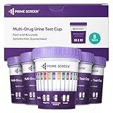 [5 pack] Prime Screen 14 Panel Urine Drug Test Cup - Instant Testing Marijuana (THC),OPI,AMP, BAR, BUP, BZO, COC, mAMP, MDMA, MTD, OXY, PCP, PPX, TCA