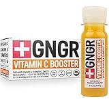 +GNGR Vitamin C Immunity Booster Cold-Pressed Ginger Shot with Turmeric, Cayenne, Acerola, Immunity Shot with Peruvian Ginger Juice for All Natural Immune & Digestive Support (12 fl oz - 12 Pack)