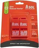 S.O.L. Survive Outdoors Longer Slim Rescue Howler Whistle (2-Count), Orange, Model:AD0010