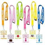 Hall Pass Lanyards School Passes Set of 6 for School Classroom Teacher Supply