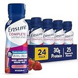 Ensure COMPLETE Nutrition Shake, 30g of Protein, Meal Replacement Shake, with Nutrients for Immune Health, Strawberry, 10 Fl Oz (Pack of 24)