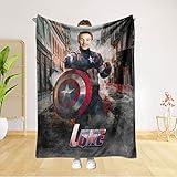 USA Made Custom Captain Blanket for Kids – Personalize with Photo and Name Blanket – Cozy, Fun, and Perfect for Superhero Boy Fans 05 Minky 30x40