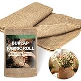 Burlap Fabric Roll - Garden Burlap Fabric Roll 40" X 13 Feet Natural Burlap Material Fabric Roll Trees Fabric Burlap Tree Wrap Outdoor Plant Jute Fabric Burlap Rolls for Crafts Gardening Decor