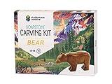 STUDIOSTONE CREATIVE DIY Arts & Crafts Carving Kit Kids Adults Bear Sculpture Soapstone