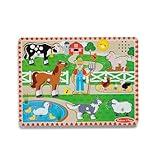 Melissa & Doug Old MacDonald's Farm Sound Puzzle - Farm Animal Toys, Sound Puzzles For Toddlers And Kids Ages 2+