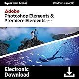 Adobe Photoshop Elements & Premiere Elements 2026 | Software Download | Photo & Video Editing | 3-year term license | Activation Required [PC/Mac Online Code]