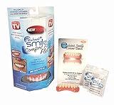 Billy Bob Instant Smile Complete Adult Makeover Kit! Fix Your Smile at Home Within Minutes! Includes Bright White Comfort Fit Flex Upper and Natural Shade Instant Smile Lower.