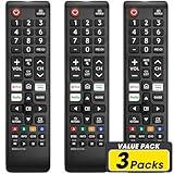 3 Pack Remote for All Samsung TV Remote, Replacement Compatible with All Samsung Smart TVs, LCD, LED, 3D, HDTV, Series TVs