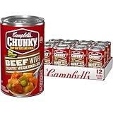 Campbell’s Chunky Soup, Beef Soup with Country Vegetables, 18.8 Oz Can (12 Count )