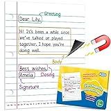 Aizweb Giant Magnetic Notebook Paper,Dry Erase Handwriting Lined for Classroom Whiteboard Accessories, Chart Paper Teacher Must Have Homeschool Teaching Supplies,Teacher Essential,17" x 21.5"