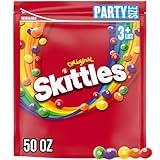 SKITTLES Original Summer Chewy Candy, Party Size, 50 Oz Resealable Bulk Candy Bag