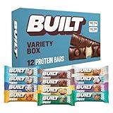 Built Protein Bars Variety Pack, 17g High Protein Bars, On-the-go Protein Snacks & Breakfast Bar - Mixed Sampler Box: 3 Bars & 9 Puffs