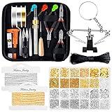 shynek Jewelry Making Kits for Adults, Jewelry Making Supplies Kit with Jewelry Making Tools, Earring Charms, Jewelry Wires, Jewelry Findings and Helping Hands for Jewelry Making and Repair