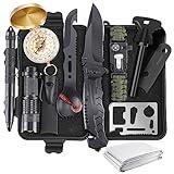 ABPIR Survival Kits, Gifts for Christmas Men Dad Husband Him, 13 in 1 Survival Gear and Equipment Tactical Tools for Camping Hiking Hunting Outdoor Adventure, Cool Birthday Idea