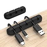 INCHOR Cord Organizer, Cable Clips Cord Holder, Cable Management USB Cable Power Wire Cord Clips, 2 Packs Cable Organizers for Car Home and Office (5, 3 Slots)