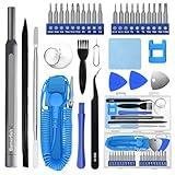 34Pcs Precision Screwdriver Set Repair Tool Cleaning kit for iPhone 5 6 6S 7 8 X XS XR SE 11 12 13 mini 14 15 Plus Pro Max,ipad,MacBook,Laptop,Switch,Camera,Game Console,Watch, Mobile cell phones,etc