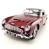 Sport Racing Classic Model Car Die-Cast 1:38 1963 Aston Martin DB5 Red Color Toy Collection Pull Back Open Door Hobby Collectible , unisex