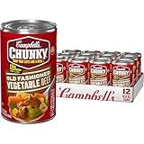 Campbell's Chunky Soup, Old Fashioned Vegetable Beef Soup, 18.8 Ounce Can (12 pack)