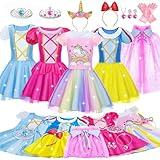 Princess Dress Up for Girl - Dress up Clothes for Toddler Girl, Princess Toys Christmas Birthday Gifts for 3 4 5 6 7 Little Girls