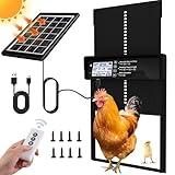 ENOVN Automatic Chicken Coop Door - Auto Chicken Coop Door with Timer, Sensor, & Remote Control - Smart Poultry Door Opener with Durable Construction - Chicken Coop Supplies & Accessories - Black