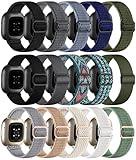 Adorve Compatible with Fitbit Versa 3/Versa 4 Bands/Sense Bands/Sense 2 Bands for Men, Adjustable Nylon Breathable Stretchy Replacement Straps for Fitbit Sense/Versa 3/Sense 2/Versa 4 Watch