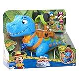 Disney Junior Mickey Mouse Funhouse Roarin' Safari Dino, 4-piece Figures and Playset, Dinosaur, Kids Toys for Ages 3 Up by Just Play