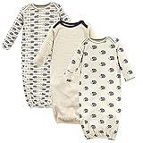 Touched by Nature Unisex Baby Organic Cotton Gowns, Hedgehog, 0-6 Months US