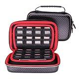 VSEER Nintendo 3DS XL/2DS XL Carrying Case - Hard Protective Shell, Black/Red