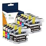 OGOUGUAN LC203XL Compatible Ink Cartridges Replacement for LC203 LC-203 LC201 XL LC 201 to Use with MFC-J480DW MFC-J485DW MFC-J4420DW MFC-J4620DW MFC-J885DW MFC-J5520DW Printer (4B/2C/2M/2Y, 10 Packs)