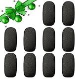 10 Pack Mini Small Size Foam Windscreen for Headset Microphone, High Density Foam Mic Covers for Headset Protection for Lavalier and Lapel Mic