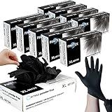 FINITEX - Black Nitrile Disposable Gloves, Exam Gloves, Powder-free, Latex-free, 3mil, 1000PCS (Medium)