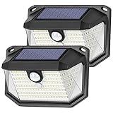 Solar Outdoor Lights, 2-Pack Super Bright 178 LEDs Motion Sensor Wall Light with 270° Wide Angle & 3 Modes, Waterproof Solar Powered Security Light for Patio Garden Garage Front Door