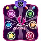 Kids Dance Mat for Girls - Toys for 4 5 6 7 8-10 Year Old Girl Birthday Gifts - Girl Toys for Ages 5-7 6-8 8-12 - Electronic Dance Pad with Light Up 6 Button - Wireless Bluetooth - 5 Game Modes