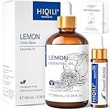 HIQILI 100ML Lemon Essential Oil, Household Cleaning, Air Purification, Skin Care, Can be Added to Cleansers, Sprays, Body Lotions Use - 3.38 Fl Oz