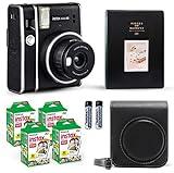 Fujifilm Instax Mini 40 Instant Camera Vintage Black. + Fujifilm Value Pack (40 Sheets) + Shutter Accessories Bundle, includes Vintage Style Compatible Carrying Case, Black Photo Album 64 Pockets