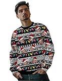 Custom Ugly Christmas Sweater for Women Men Personalized Unisex Ugly Holiday Xms Crewneck Sweatshirts with Photo Customized Funny Couples Faces Xms Sweaters Pullover Shirt Tops Xms Gifts for Him Her