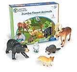 Learning Resources Jumbo Forest Animals - 5 Pieces, Ages 3+ Pretend Play Animals for Toddlers, Preschool Learning Toys, Kids Play Animal Figures, Zoo Animals