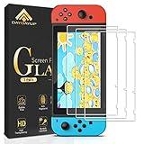 daydayup [3 Pack] Tempered Glass Screen Protector Compatible with Nintendo switch - Transparent HD Clear Anti-Scratch Screen Protector Skin Set for Nintendo Switch