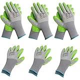 WORKPRO 6 Pairs Garden Gloves, Work Glove with Eco Latex Palm Coated, Working Gloves for Weeding, Digging, Raking and Pruning(L)